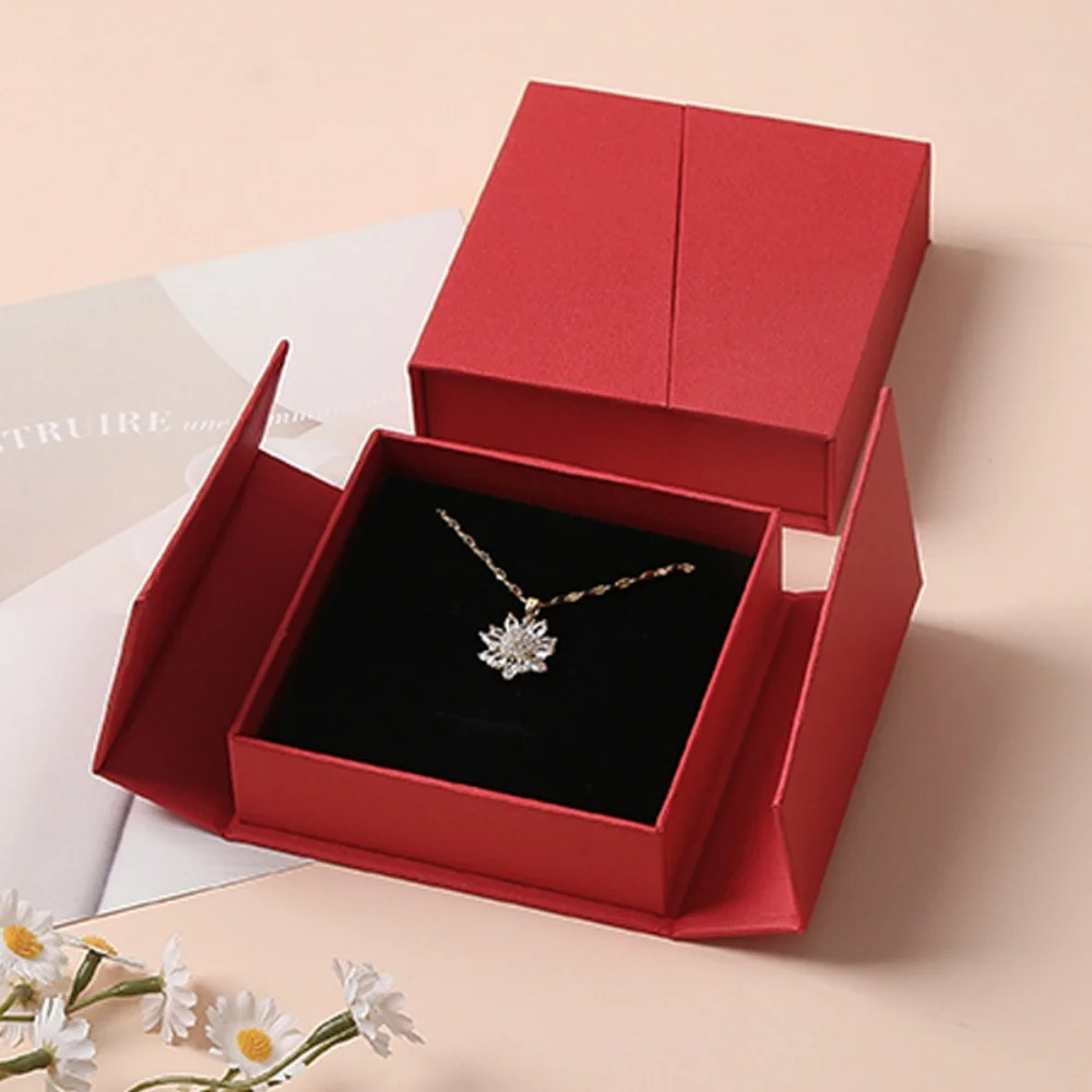 Paper Jewelry Box Elegant Jewelry Gift Box Magnetic Jewelry Box Multifunctional For Home Use Gift Packaging