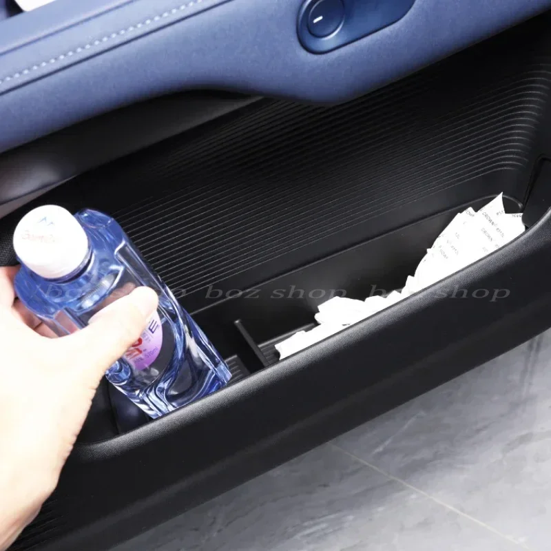 For Xpeng G6 Car Door Slot Storage Box Pad Tpe Soft Rubber Waterproof Storage Pad Water Cup Modified Interior Auto Accessories