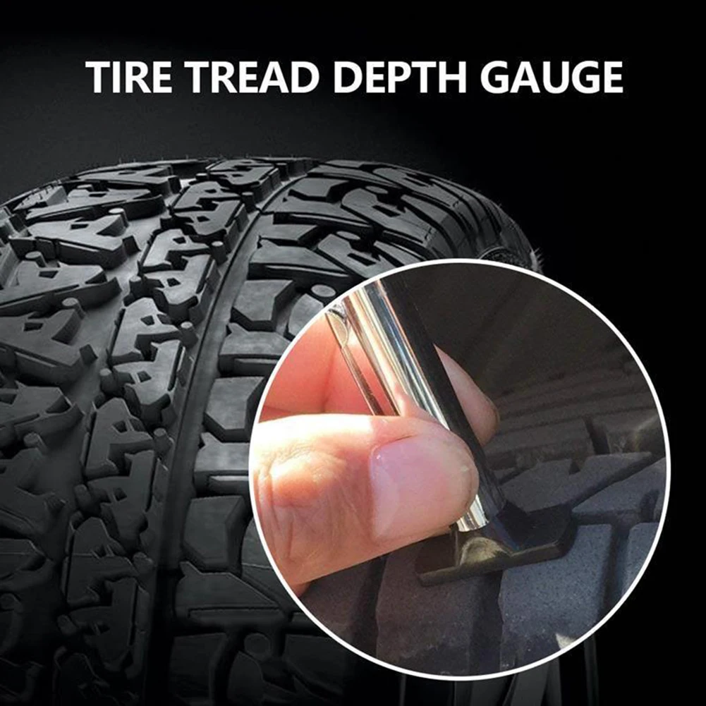 

5-1pcs Car Wheel Tyre Measuring Ruler Automotive Trucks Van Digital Monitoring Tool Tire Tread Pattern Depth Thickness Detection