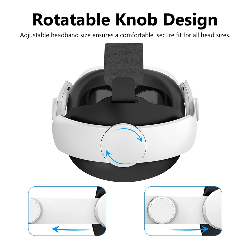 Cabeça ajustável Strap para VR Headset, VR Acessórios, Reduzir a Pressão Substituição, Elite Strap