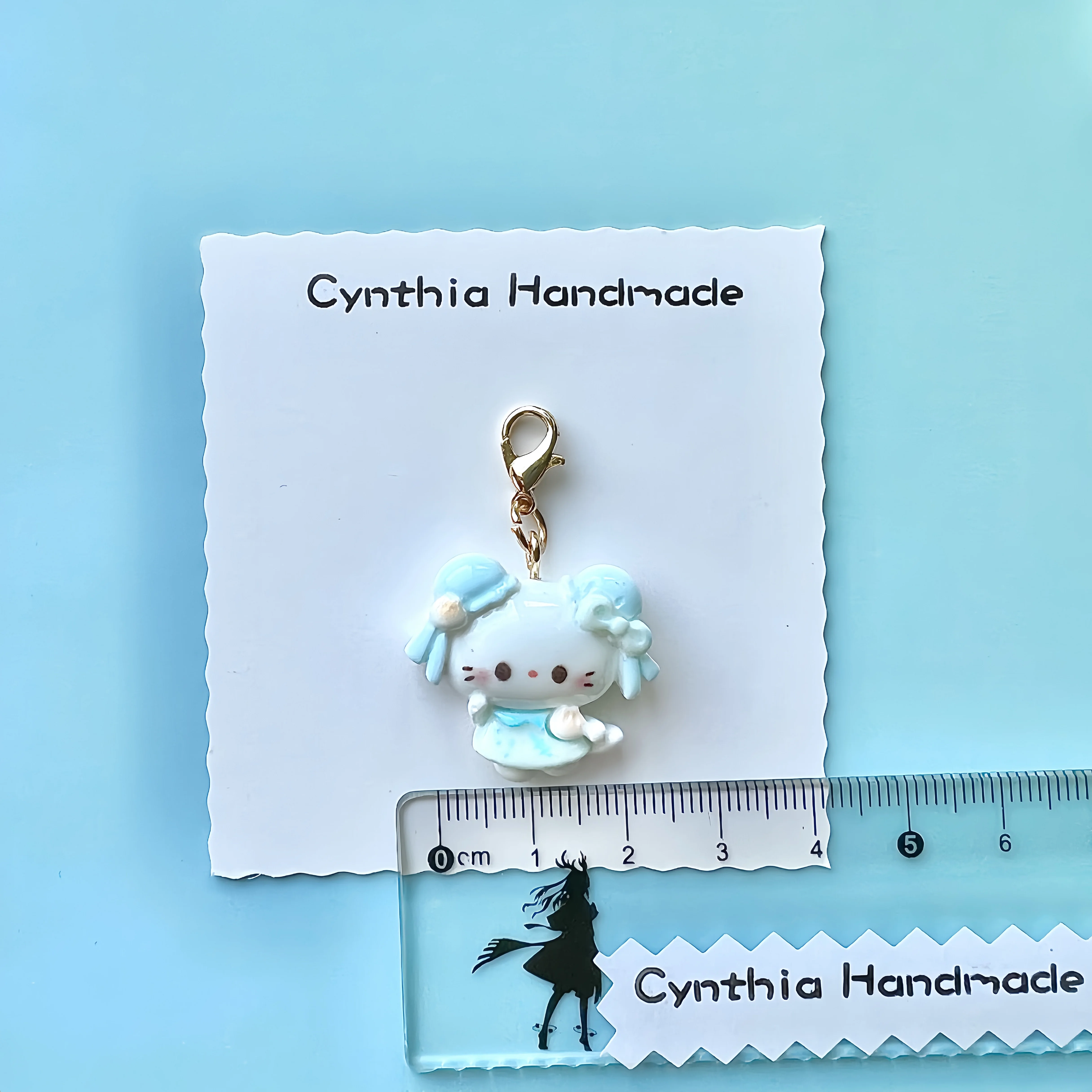 Chunli Kitty Vintage Style Charming Keychain Pendant Handcrafted Cartoon Lanyard, Lovely Bag Ornaments for Women and Students image 4