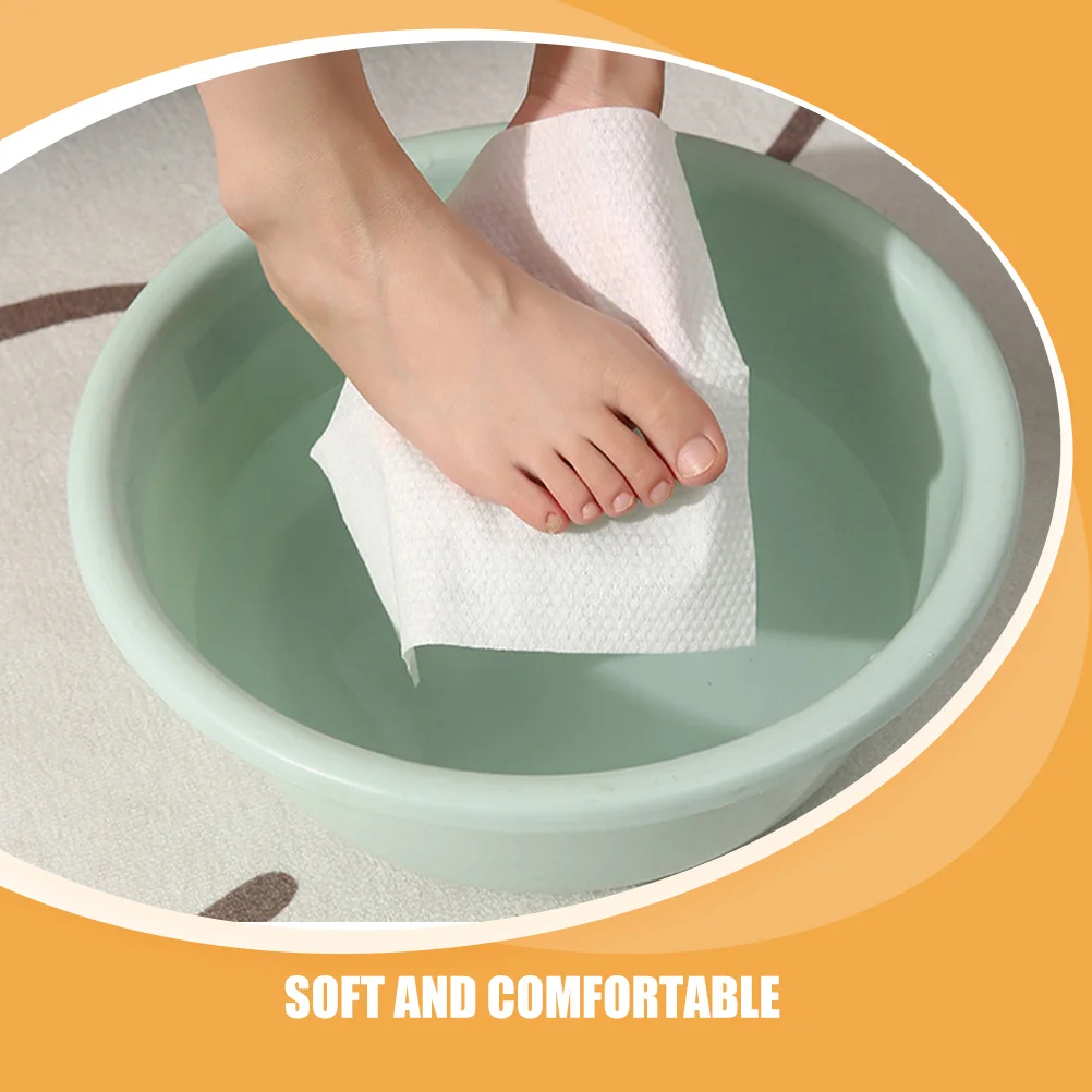 70 Stuks 2 Zakken Wegwerp Voet Handdoeken Hoge Absorptievermogen Waterabsorberende Reinigingsdoekjes Voor Spa Voetverzorging Zachte Houtpulp