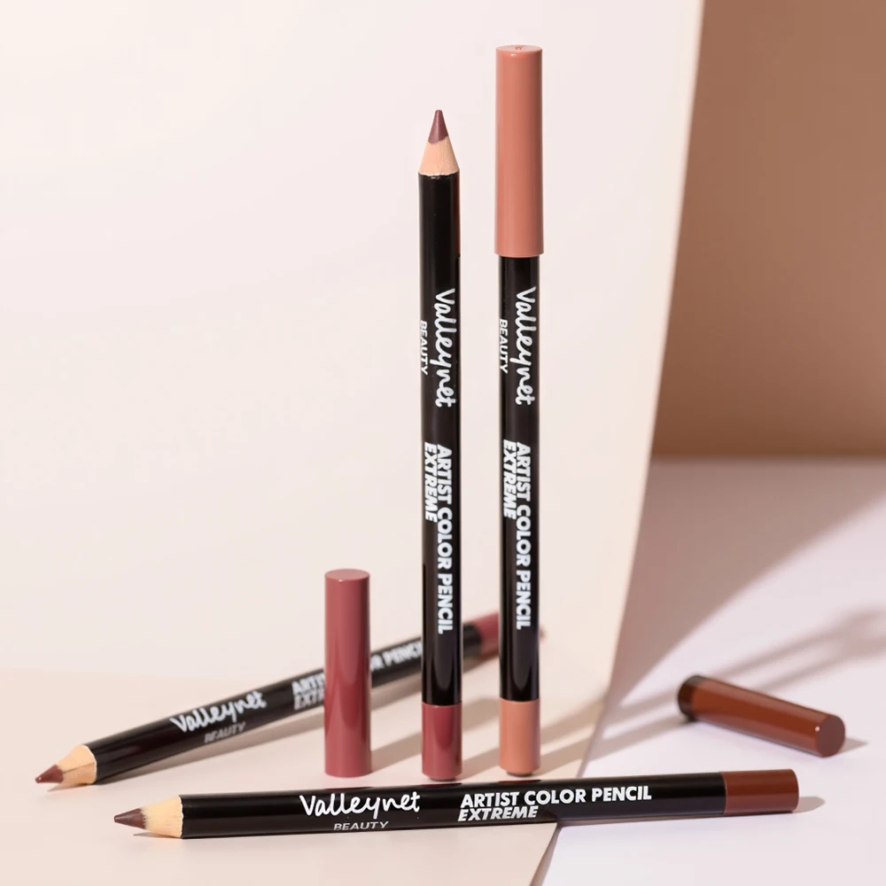 4 ชิ้น/เซ็ตชุดลิปไลเนอร์และชุดอายไลเนอร์นู้ดบราวน์คอลเลกชันลิปสติกเนื้อแมทกันน้ำติดทนนานชุดผู้หญิงลิปเครื่องสำอาง