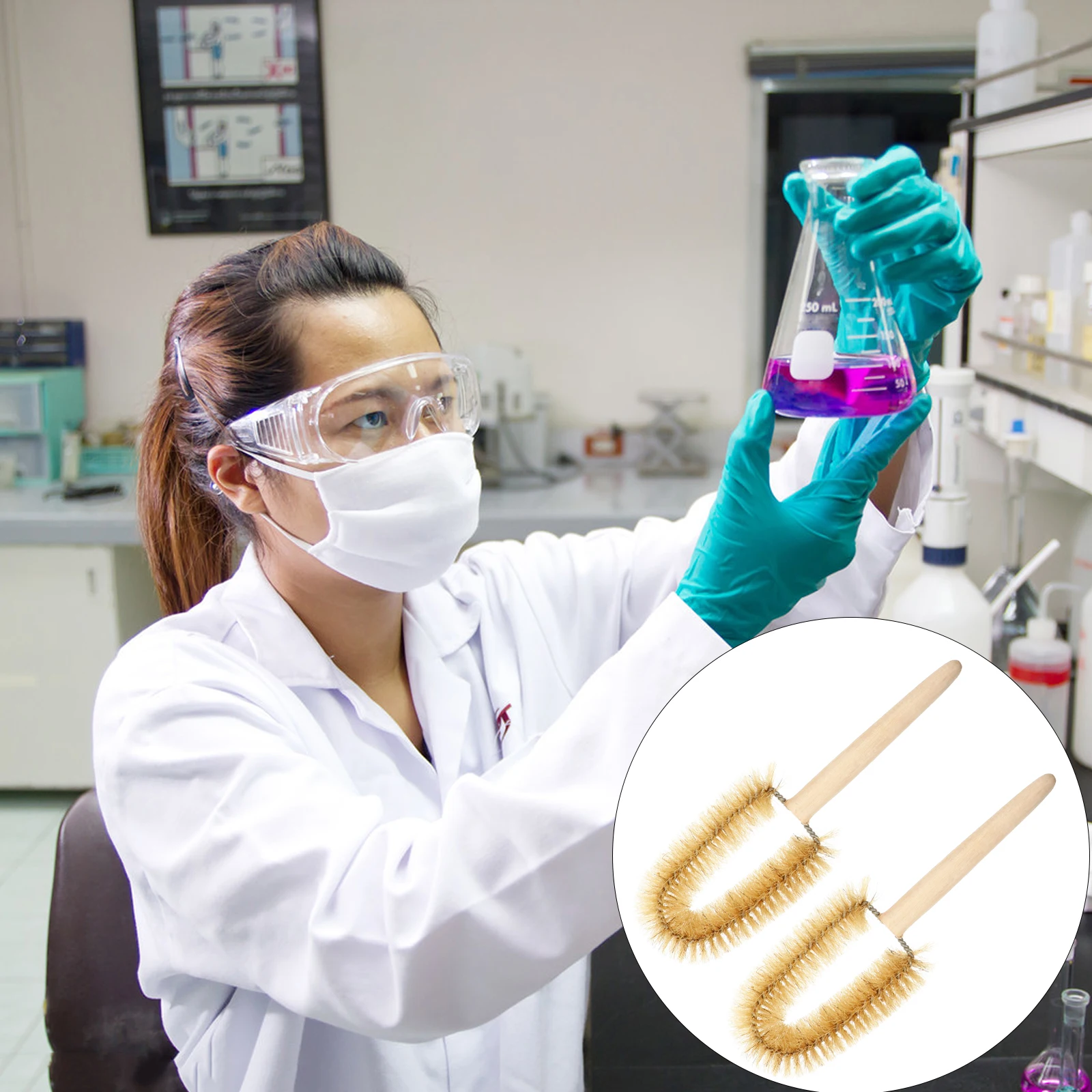 4 قطعة فرشاة للزجاجات كوب تنظيف متعدد الوظائف للزجاجات متعددة الأغراض فرك كوب الغسيل فرشاة الزجاجات رجل