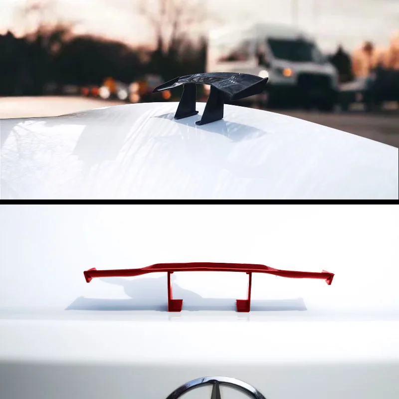 5 Color Car Mini Spoiler Tail Wing Carbon Fiber Look Tail Wings for Peugeot 406 407 408 206 207 307 308 508 Wheel Center Caps - view 6