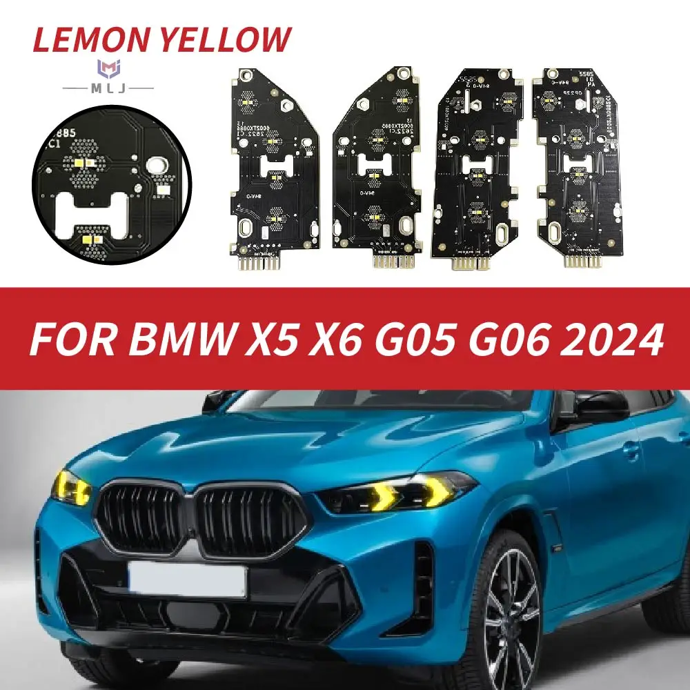 

Lemon Yellow White DRL LED Chip PCB Light Source Module For BMW X5 X6 G06 G06 2024 Headlight Daytime Running Light Replacement