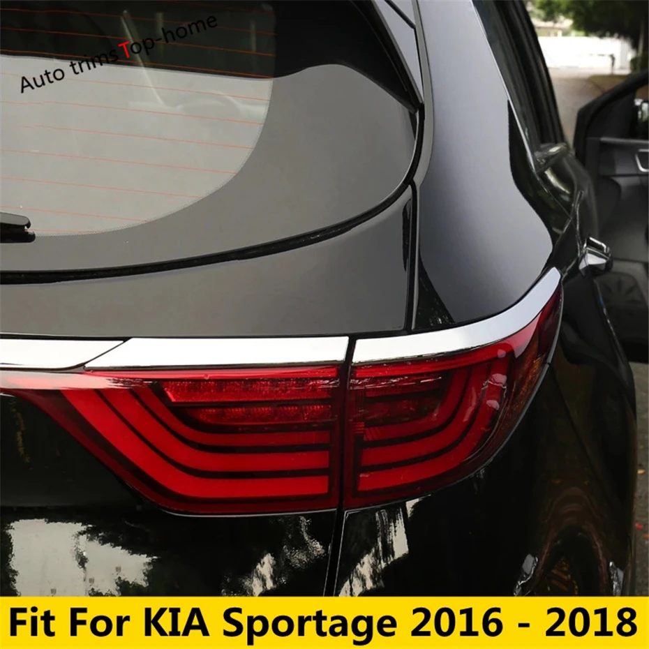 

ABS Chrome Rear Trunk Tail Light Lamp Eyelid Eyebrow Decoration Strips Cover Trim For KIA Sportage 2016 - 2018 Car Accessories