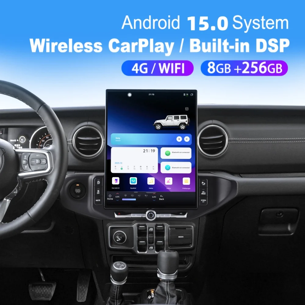 

16.2“ Car Multimedia Automotive Player For Jeep Wrangler 2018~2022 Android Carplay GPS Navigation Car Radio Stereo Head Unit