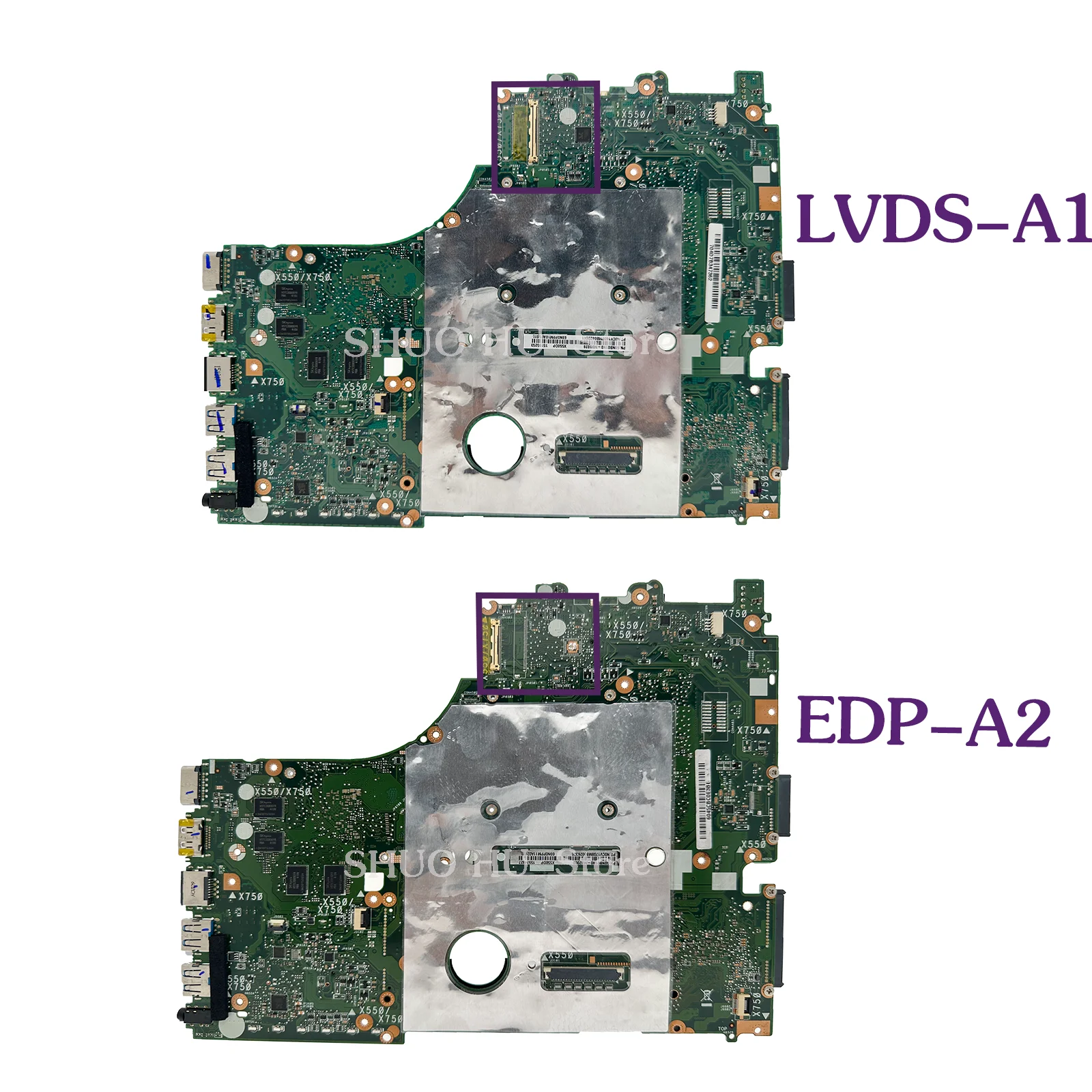 KEFU X750DP K550D Mainboard For ASUS X550D K550DP X550DP X750 X550 Laptop Motherboard EDP or LVDS 2GB Video Memory 100% Test