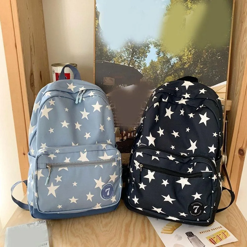 2024 Star School Rucksack Korean Style Large Capacity Travel Backpack Nylon Travel Bag