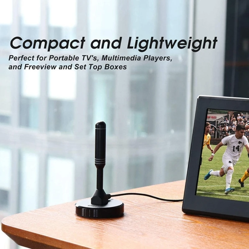High Indoor Antenna Thin Lightweight Digital HDTV Antenna for Crystal Clear Reception, 4K 1080P VHF UHF Freeview