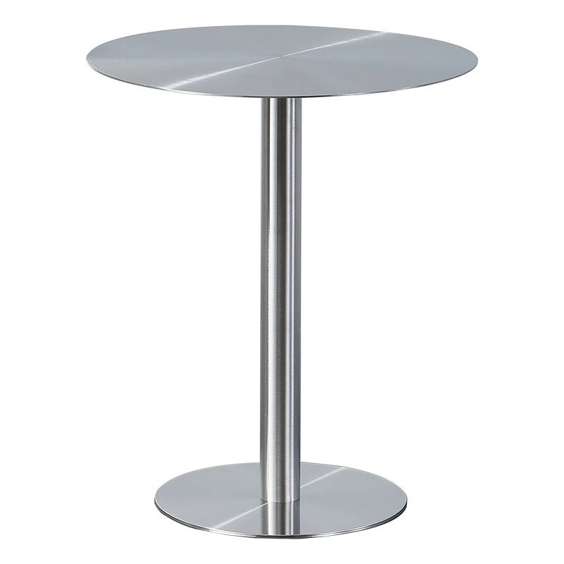 Minimalist industrial style milk tea shop table Stainless steel dining table and chairs Commercial cafe Clear bar Internet