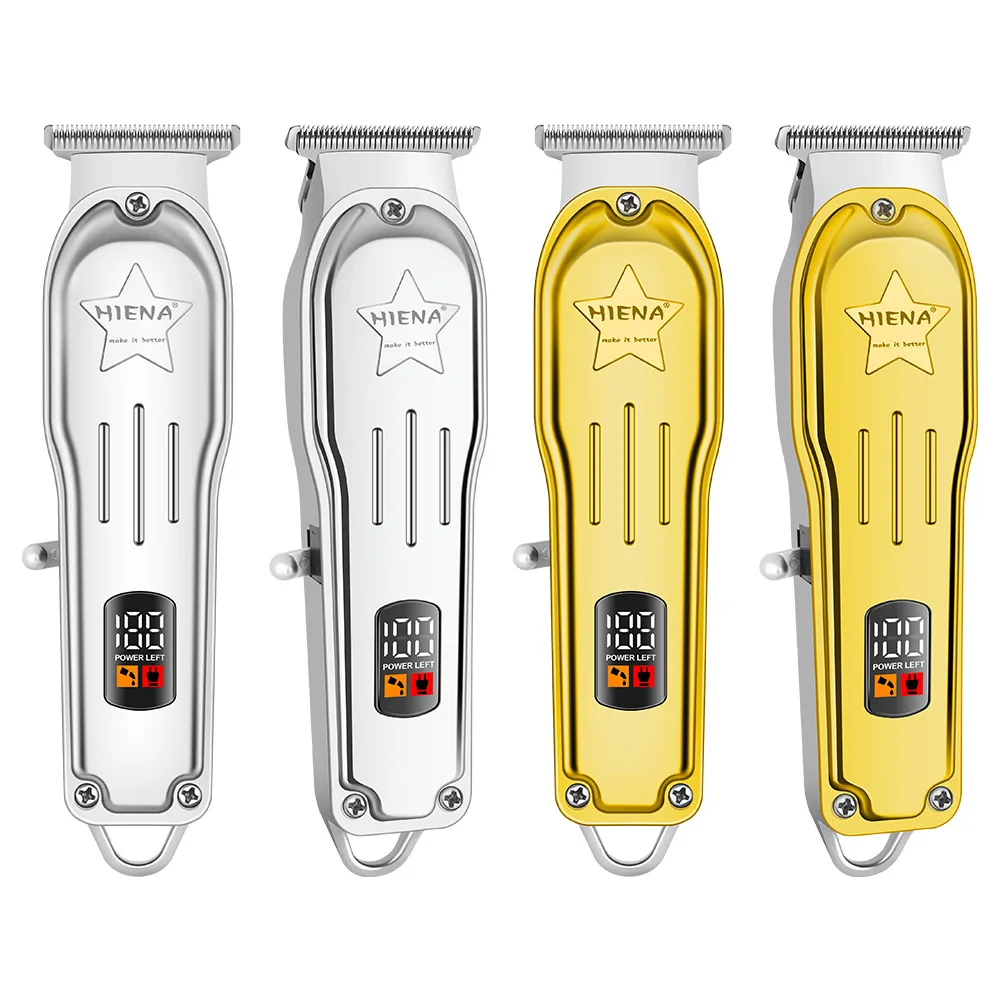 جديد مقص الشعر الكهربائية الإبداعية ستار نمط الشعر أداة تهذيب اللحية ذكي LED عرض المهنية آلة قطع الشعر