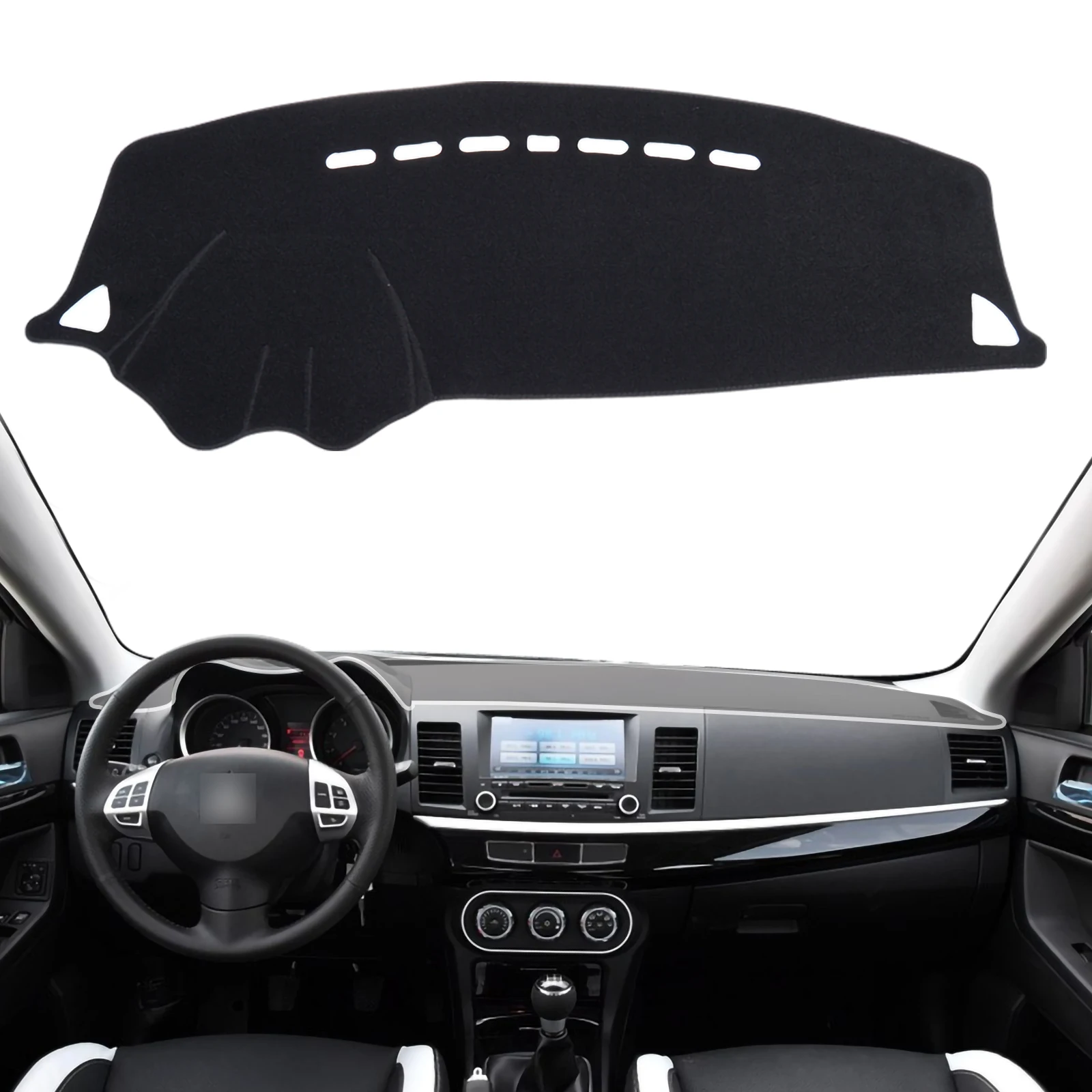 Dashboard Pad Cover for Mitsubishi Lancer 2008~2016 Ralliart EVO X Galant Fortis EX Sunshade Dash Mat Dashmat Accessories