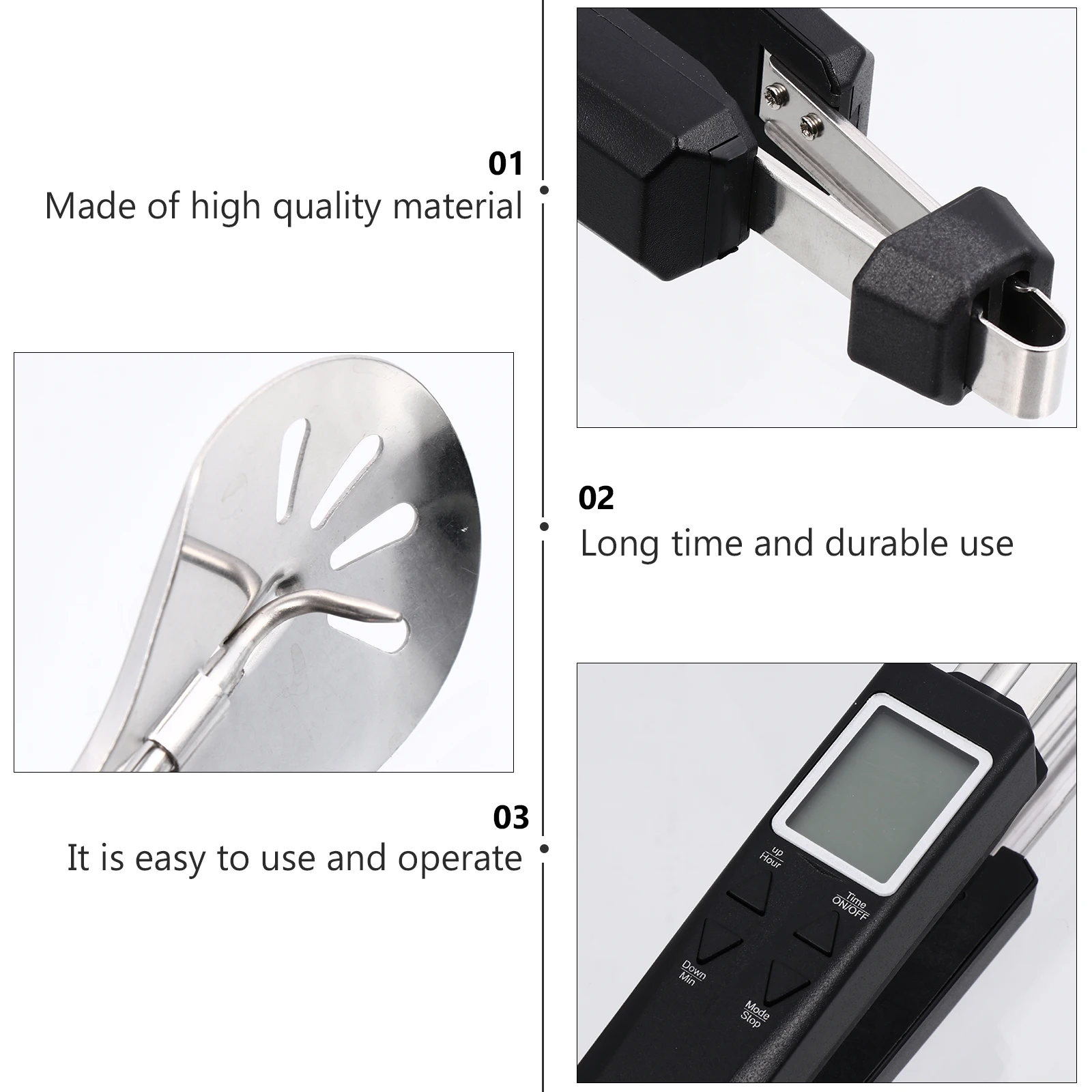 

Thermometer Food Cooking Steak Oven Kitchen Gadgets Meat Turkey BBQ Precision Probe High Temp Readings Easy Use Small Space
