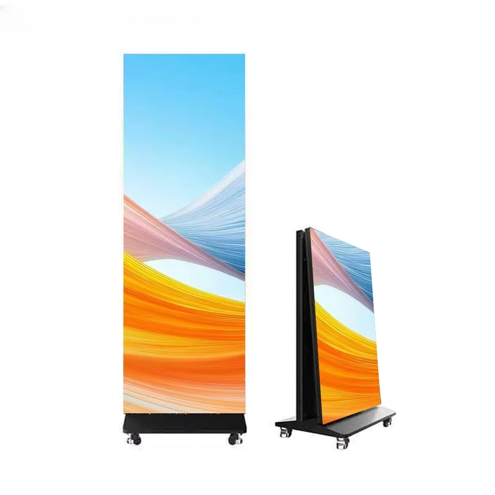 

Foldable Exhibition Advertising Screen Retail Store Elevator-use IP65 Waterproof High-quality P2.5 GOB Poster Screen LED Display