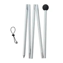 Tent Poles Tent Rods Camping Bracket Awning Support Pole Foldable for Canopy 5 Sections Tarp Pole