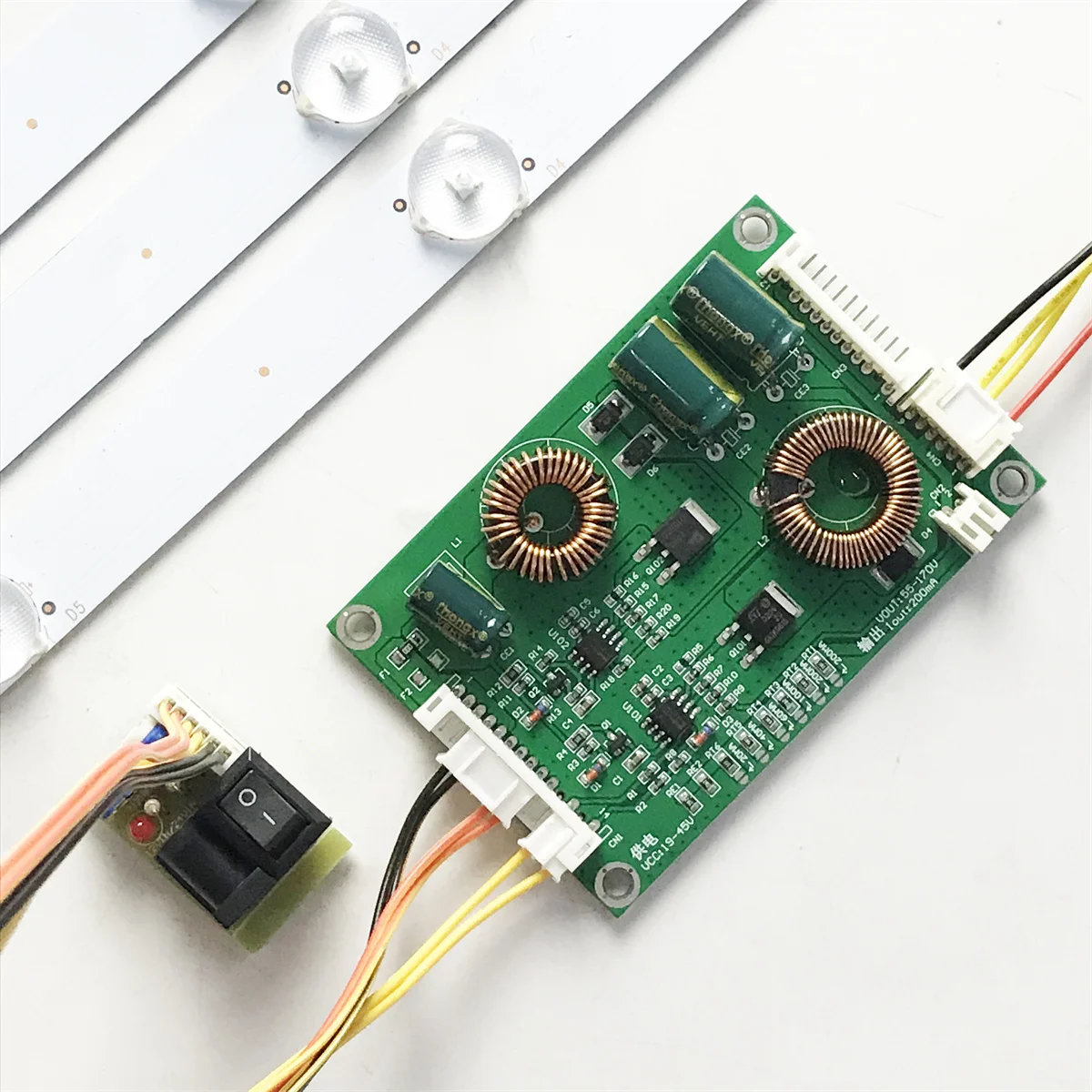 6 pcs 760mm  LED Backlight Strip 9 Lamp Lens with inverter for 37 38 39 40 inch TV Monitor billboard update CCFL 12V input