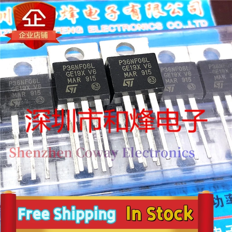 10PCS-30PCS  P36NF06L STP36NF06L  TO-220 60V 30A   In Stock Fast Shipping