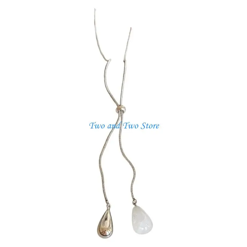 HX6F Fashion Adjustable Long Pull Necklace Pendant Clavicle Chain Jewelry