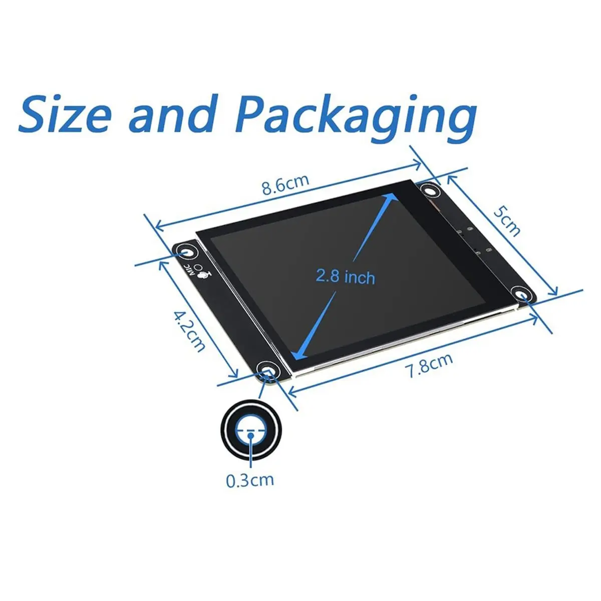 Display - CYD 2.8 Inch 240x320 IPS Touch Screen, Dual-Core 32-Bit 240 MHz Microcontroller with WiFi+BT