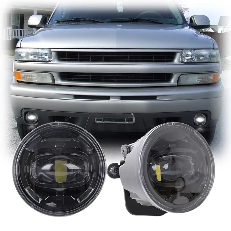 for Chevrolet Suburban 1500 Z71 2004-2006 for Chevy Tahoe Z71 2003-2006 Car LED Fog Light 6500K Front Bumper Fog Lamp Plug&Play