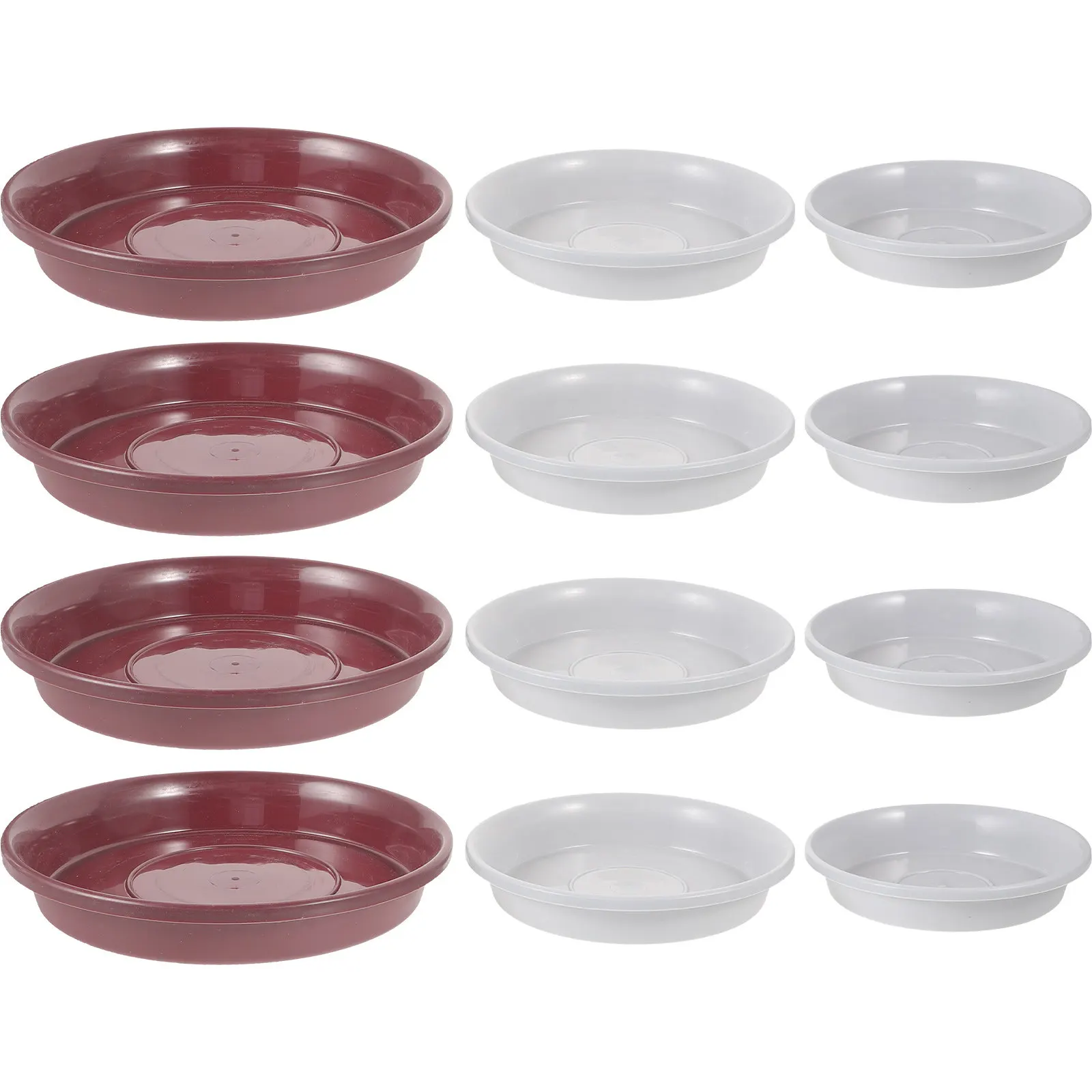 

12Pcs Plastic Plant Pot Saucers Round Stable Flower Pot Tray Water Drainage Drip Tray Multiuse Plant Saucer Indoor Outdoor