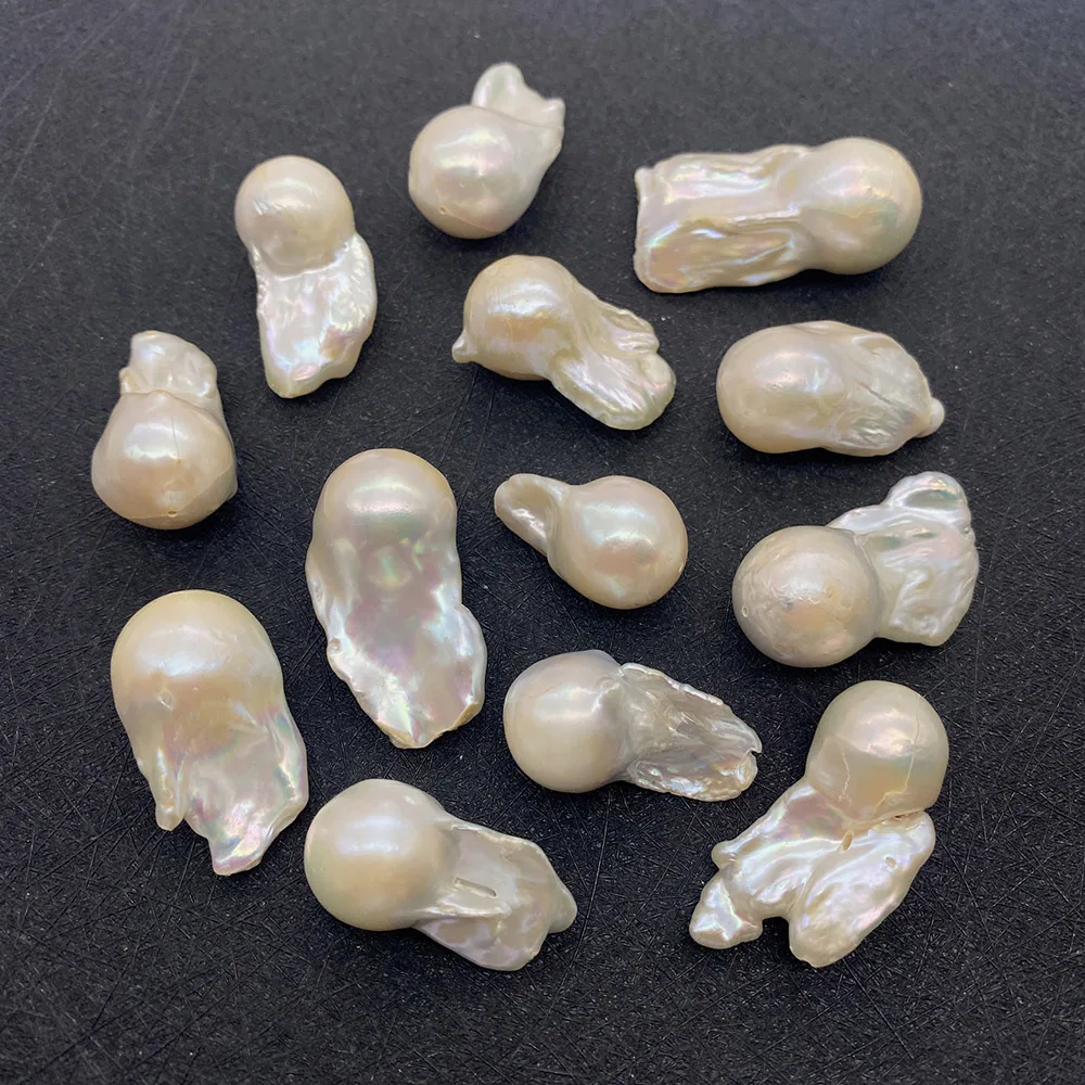 Natural Pearl Beads for Jewelry Making Straight Hole Irregular Tail Pearls Loose Beads Women's Fashion Jewelry Necklace Gifts