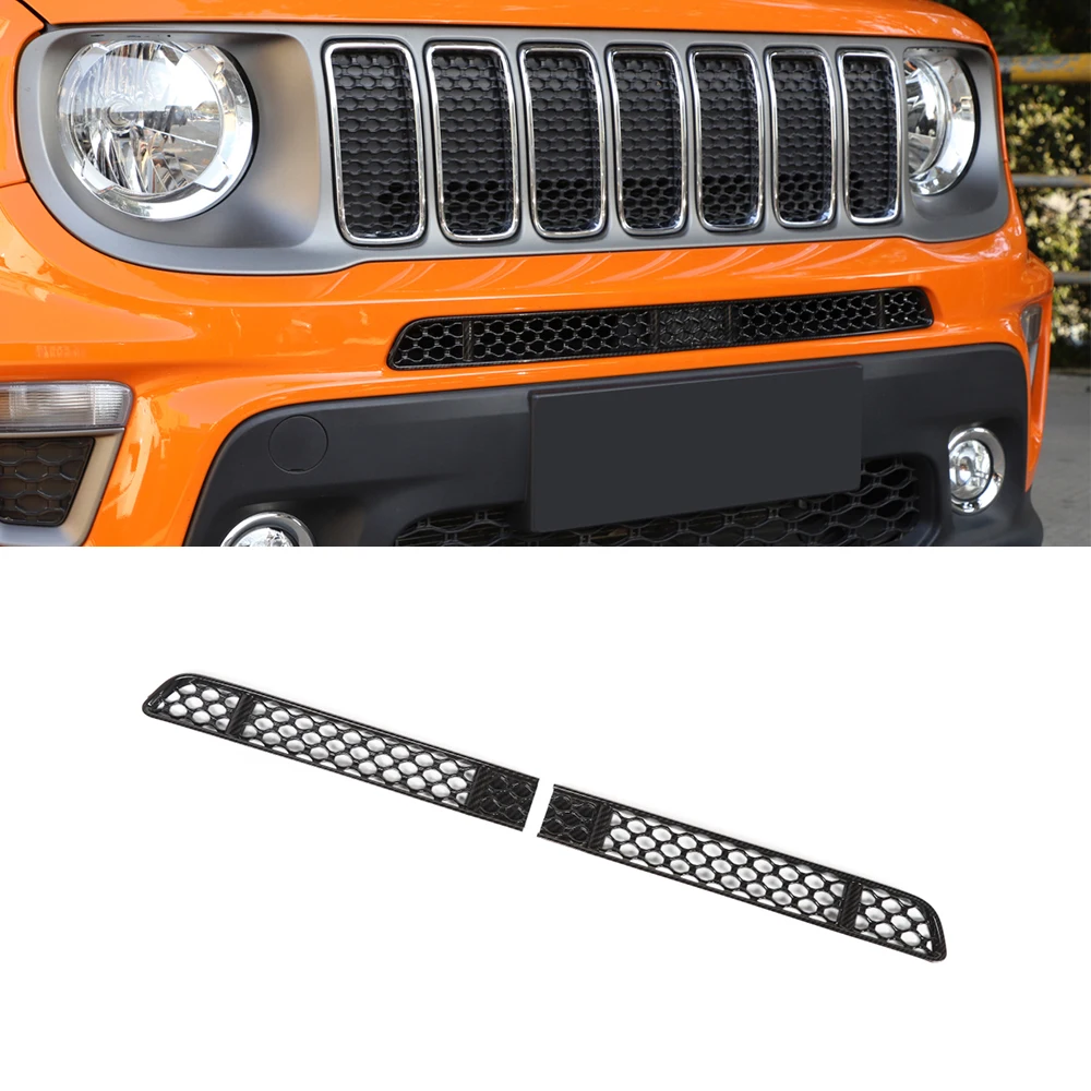 Car Exterior Front Grille Insect Net Mesh Decorative Trim Cover Decals for Jeep Renegade 2019 2020 2021 2022 2023 Accessories