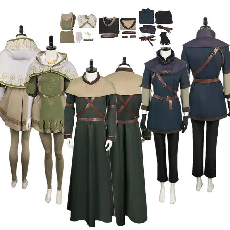 Dragon Cos Dogma Doireann Cosplay Costume Game Mage Archer Fantasy Adult Dress Robe Golves Outfits Halloween Carnival Party Suit