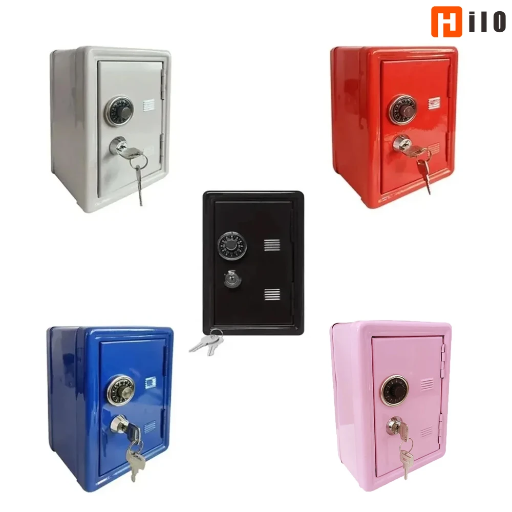 Hilo-caja de seguro para el hogar, Mini caja fuerte Vertical de Metal para coche, armario de llaves seguro, decoración de escritorio, hucha