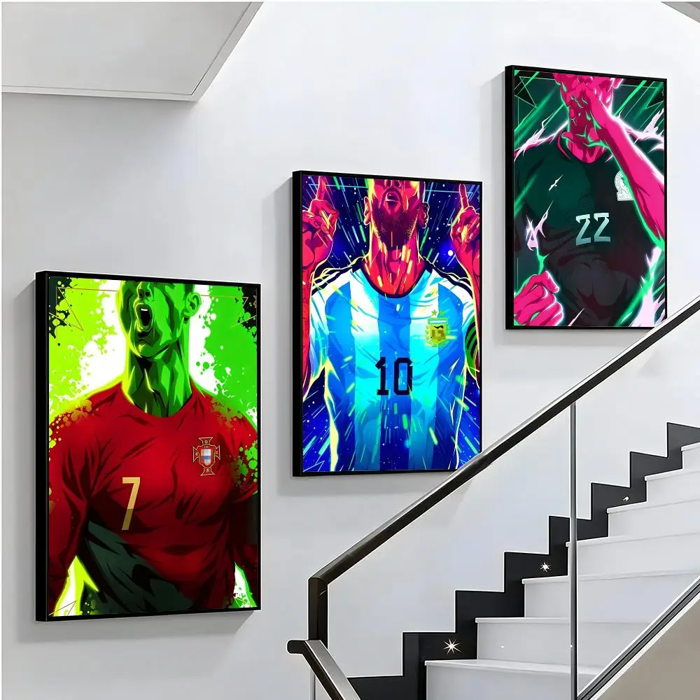 sports Football Player Graffiti Poster Poster Sophisticated Modern Aesthetic Wall Art For Living Room Bedroom Office Cafe Decor