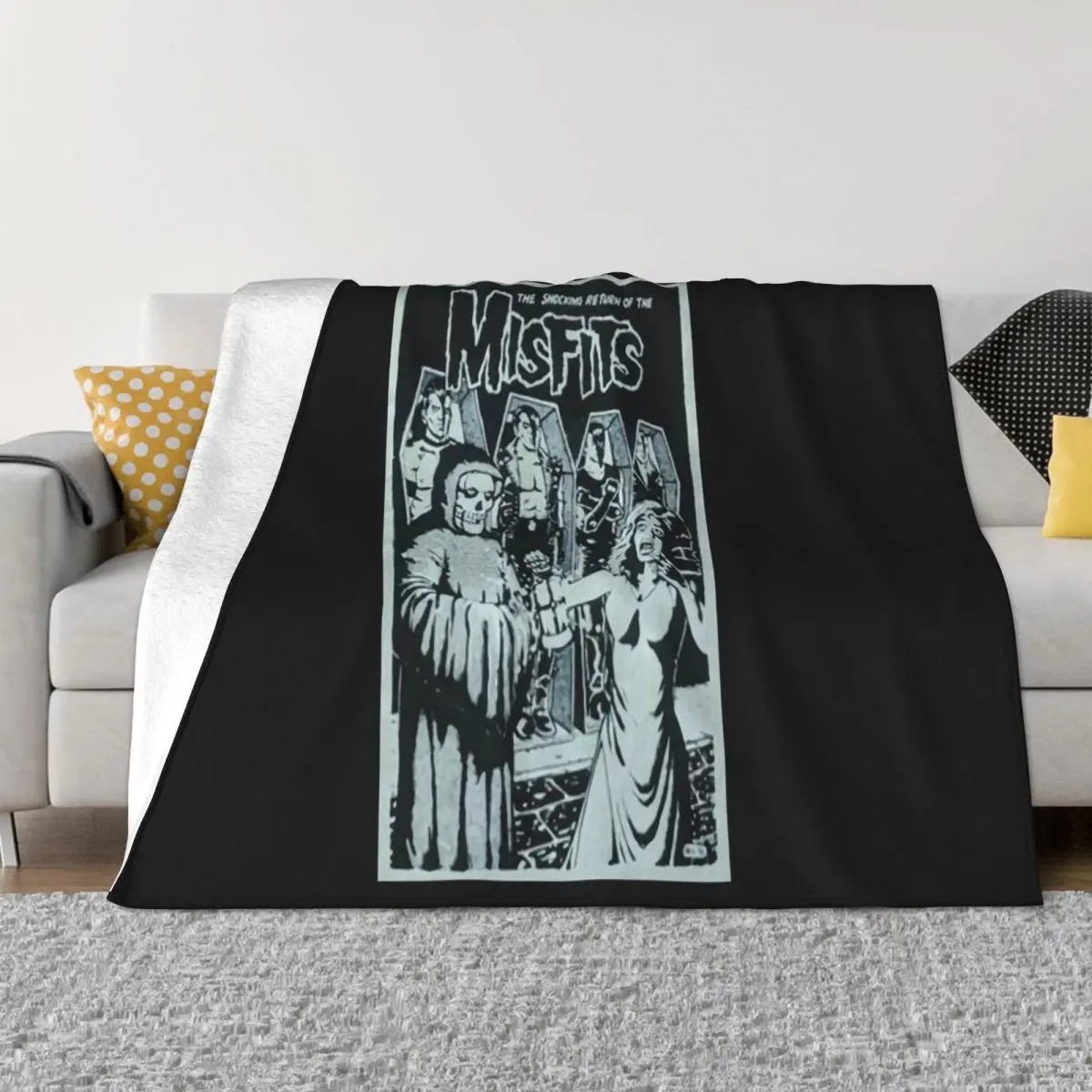 Shocking Return Of The Misfits 2021 Latest Stylish Any Logo New Designs Music Pop Cotton Anime Surprise Cotton Throw Blanket