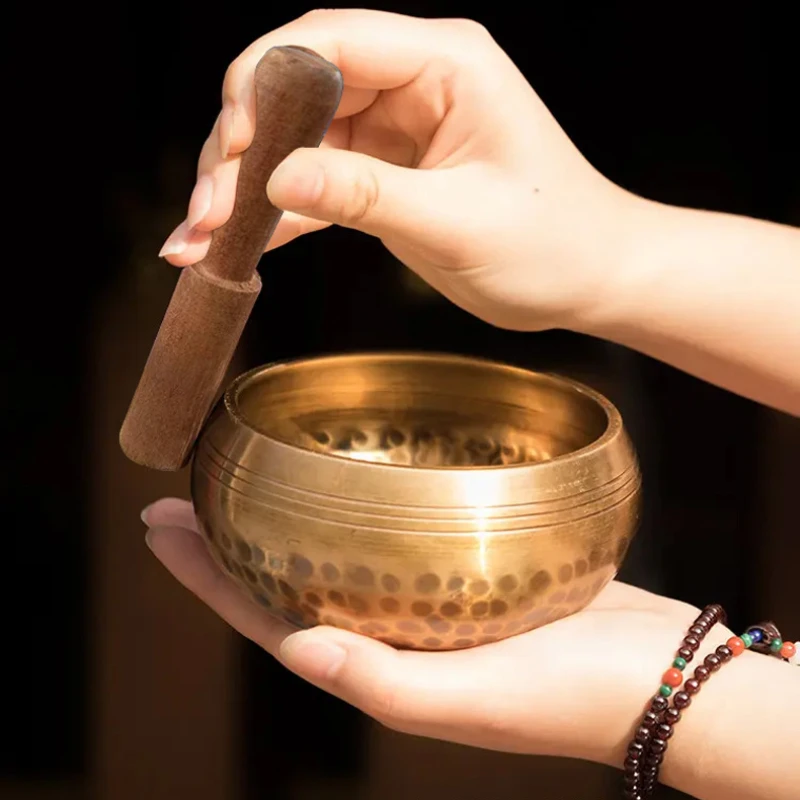 Singing Bowl Buddhist Yoga Meditation Healing Meditative Sound Bowl Bronze Chime Ritual Nepal Handmade Musical Instruments