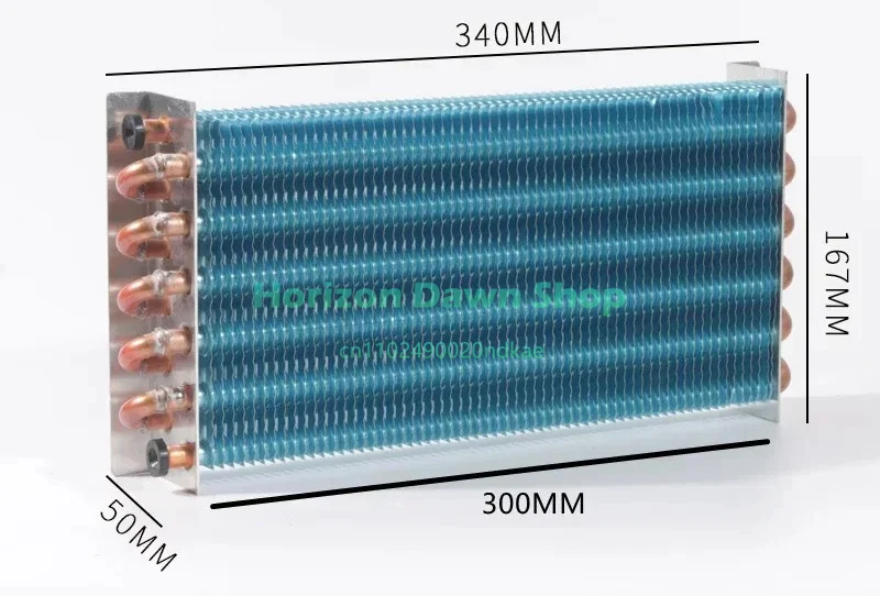 Copper Tube Aluminum Fin Evaporator Condenser Radiator 26300mm