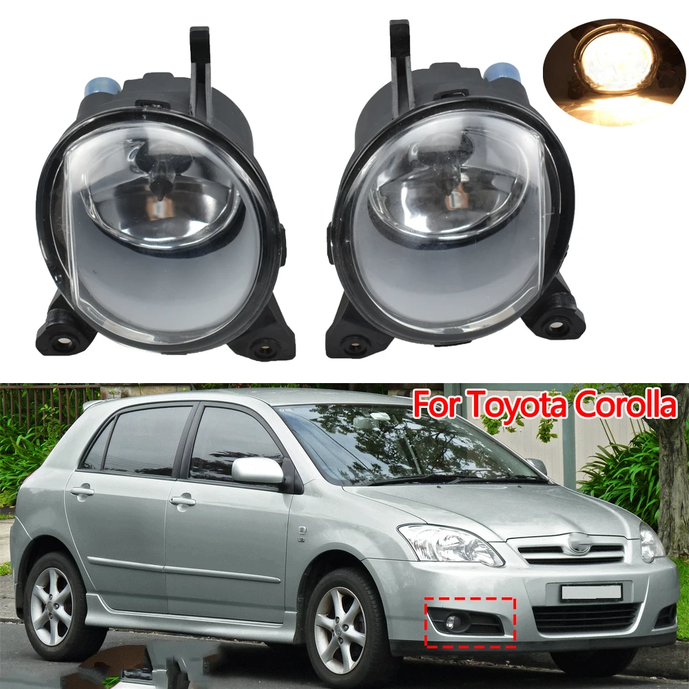 Fog Lights LED Fog Light For Toyota Corolla 2004 2005 2006 European Version Fog Lamp Cover Grill Bezel Headlight Foglights