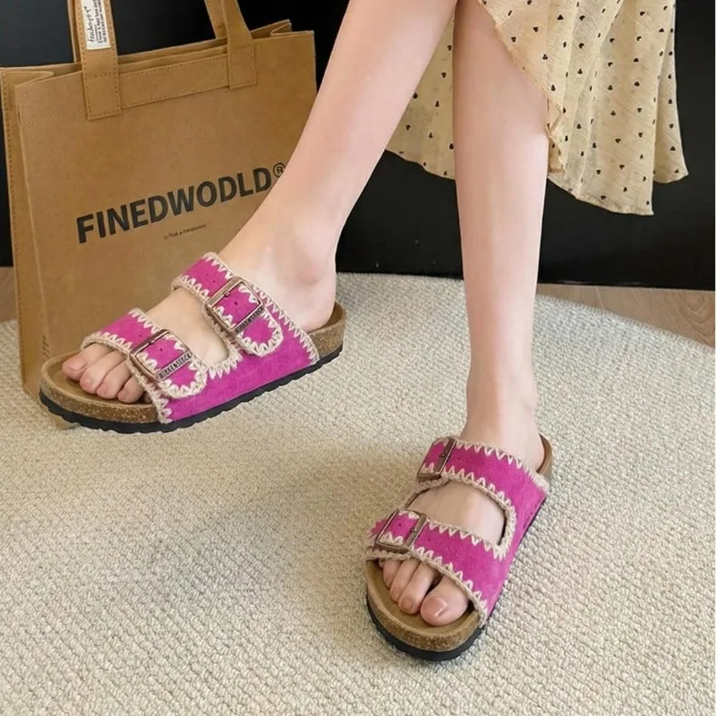 

Fashion Women Shoes Luxury Genuine Leather Platform Slippers for Woman Comfort Vacation Casual Shoe Designer Shoes Zapatos Mujer