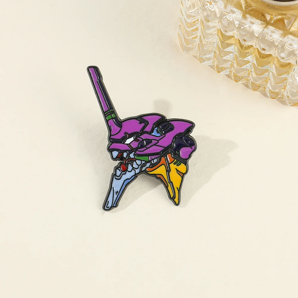 Berserk First Machine EVA-01 Brooch Anime Badge Fashion Enamel Pin Clothing Hat Accessories Popular Accessories Gift