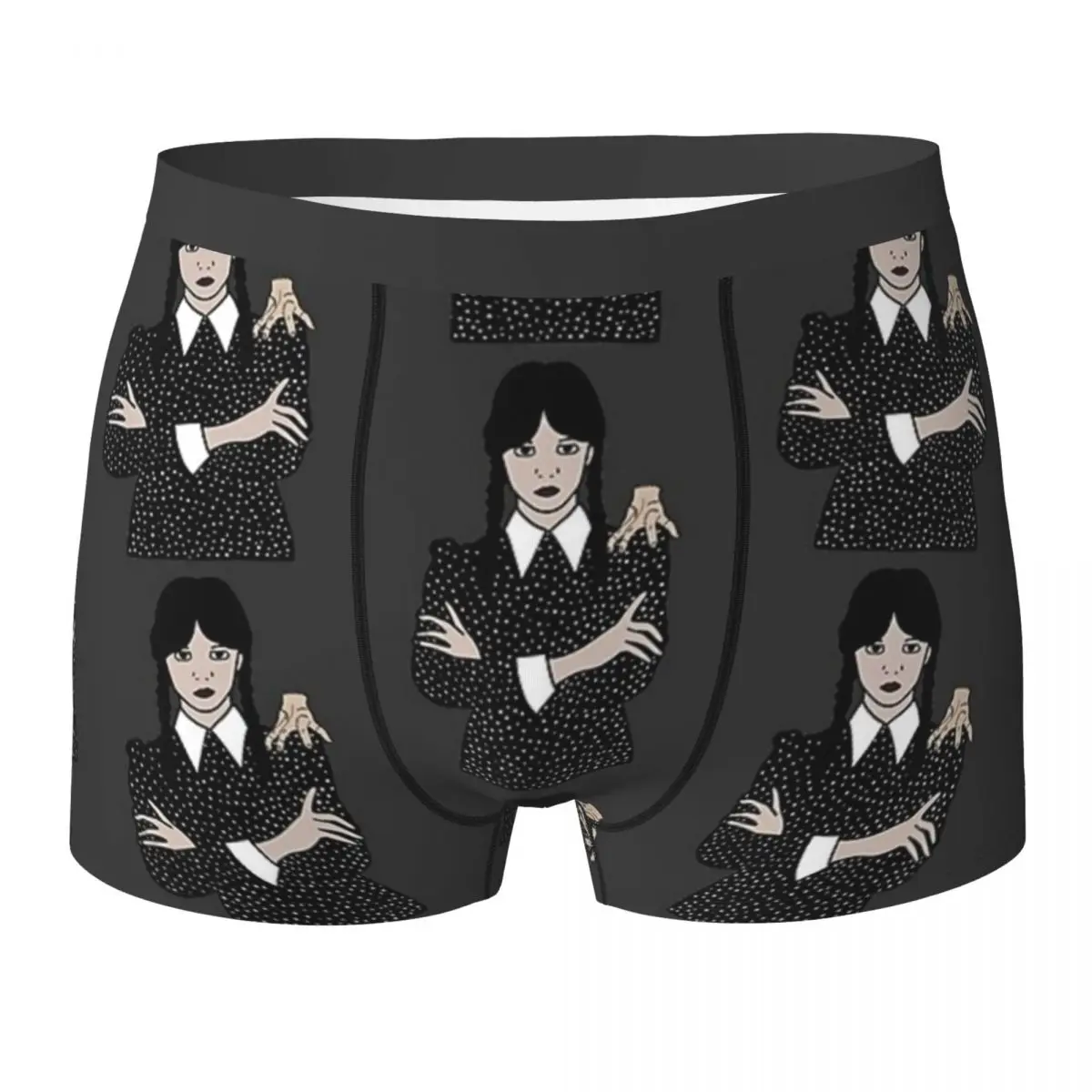 Boxer Underpants Shorts Wednesday Addams Thing TV Series Wednesday Panties Men Breathable Underwear for Homme Man Boyfriend Gift