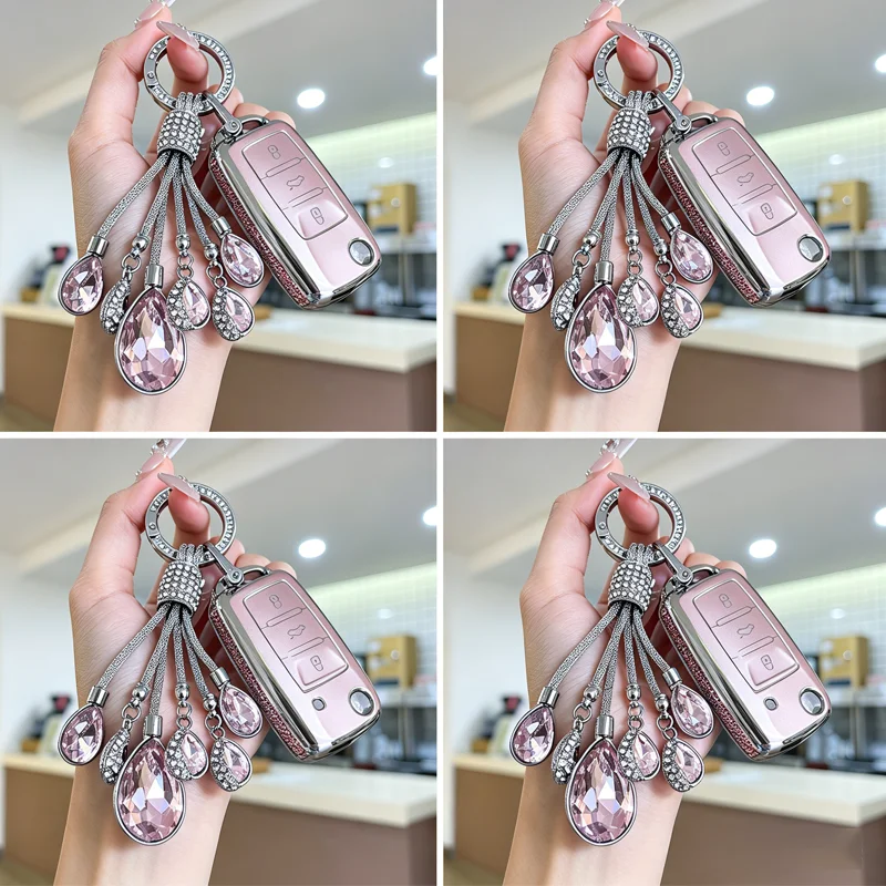 

Высококачественный чехол для ключей для автомобилей VW Volkswagen Polo Golf ID.3 T-Roc CC Lamando Tharu T-Cross Bora Lavida Passat