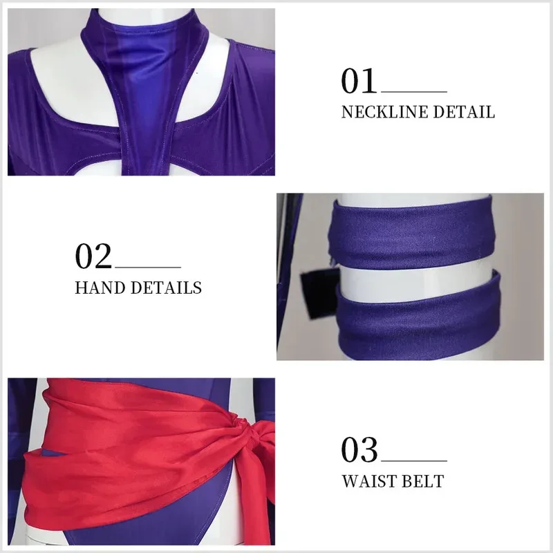 بدلة قفز نسائية تنكرية للمنافسين Psylocke ملابس تنكرية للسيدات ملابس لعب الأدوار الخيالية بدلة كرنفال الهالوين