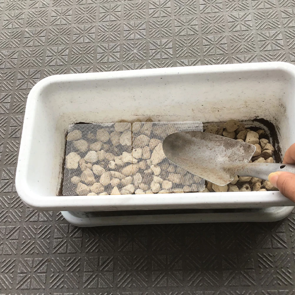 

125pcs Fiberglass Mesh Pads Flower Pot Bottom Net Planter Hole Cushions Soil Leak Proof Garden Accessories for Ceramic Pots