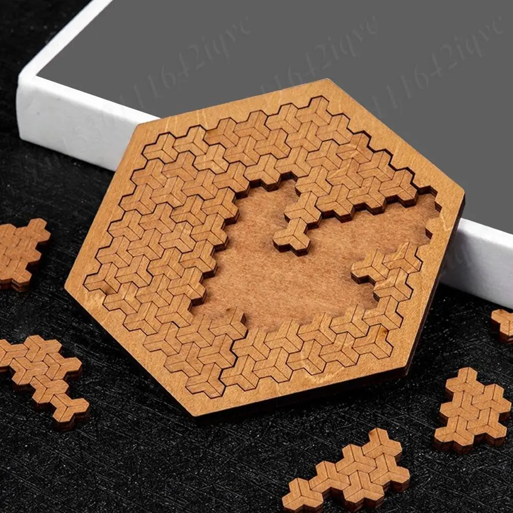 بانوراما خشبية غير منتظمة مع إطار ألغاز منشار فريدة من نوعها متاهة إبداعية غير منتظمة ألعاب لوحية Tangram غير قابلة للحمل #2