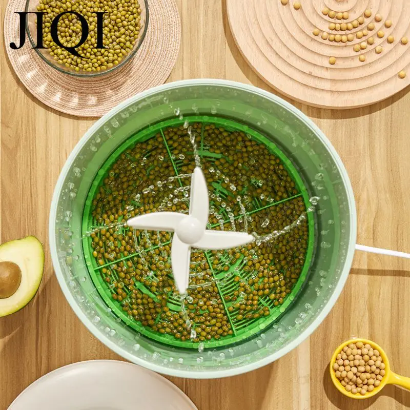 2 layer Thermostatic Bean Sprouts Maker with Pressure Plate Automatic Water Circulation bean soaking Sprouting Shaded Incubator