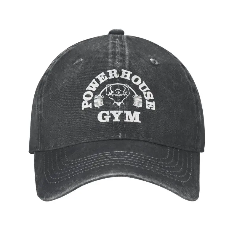 Classic Cotton Powerhouse Gym Baseball Cap for Women Men Adjustable Fitness Building Muscle Dad Hat Outdoor