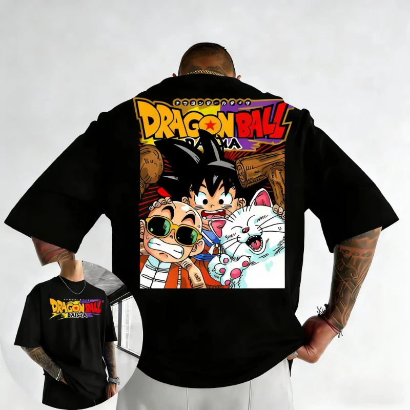 

2026 Dragon Ball Anime Creative Printed Cotton Unisex T-shirt Summer New Street Hip Hop Loose Casual Y2K Parent Child Top