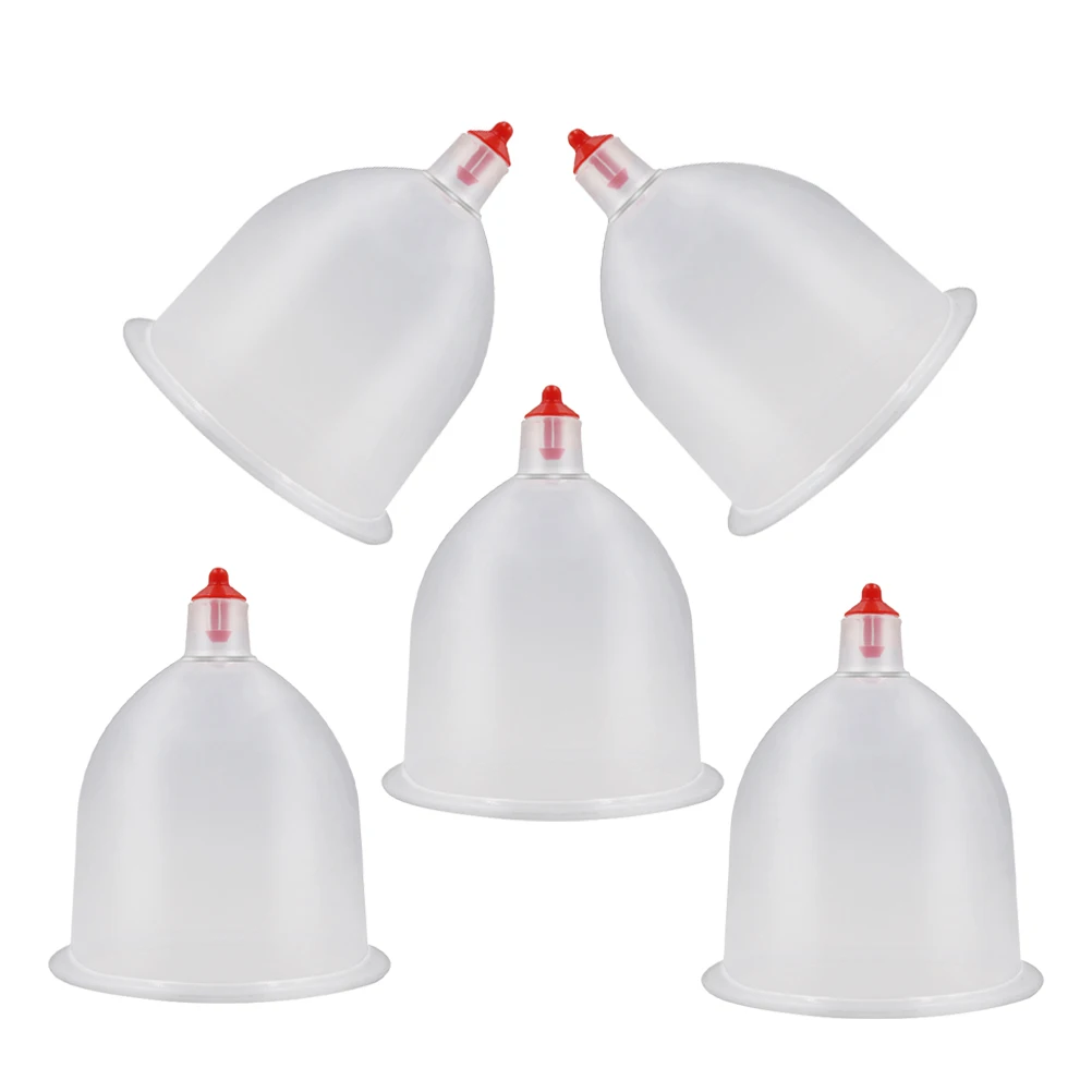 

5 Pcs Disposable Cupping Cups for Massage Health Care Home Use Plastic Vacuum Suction Beauty Spa Tools Portable Massager Device