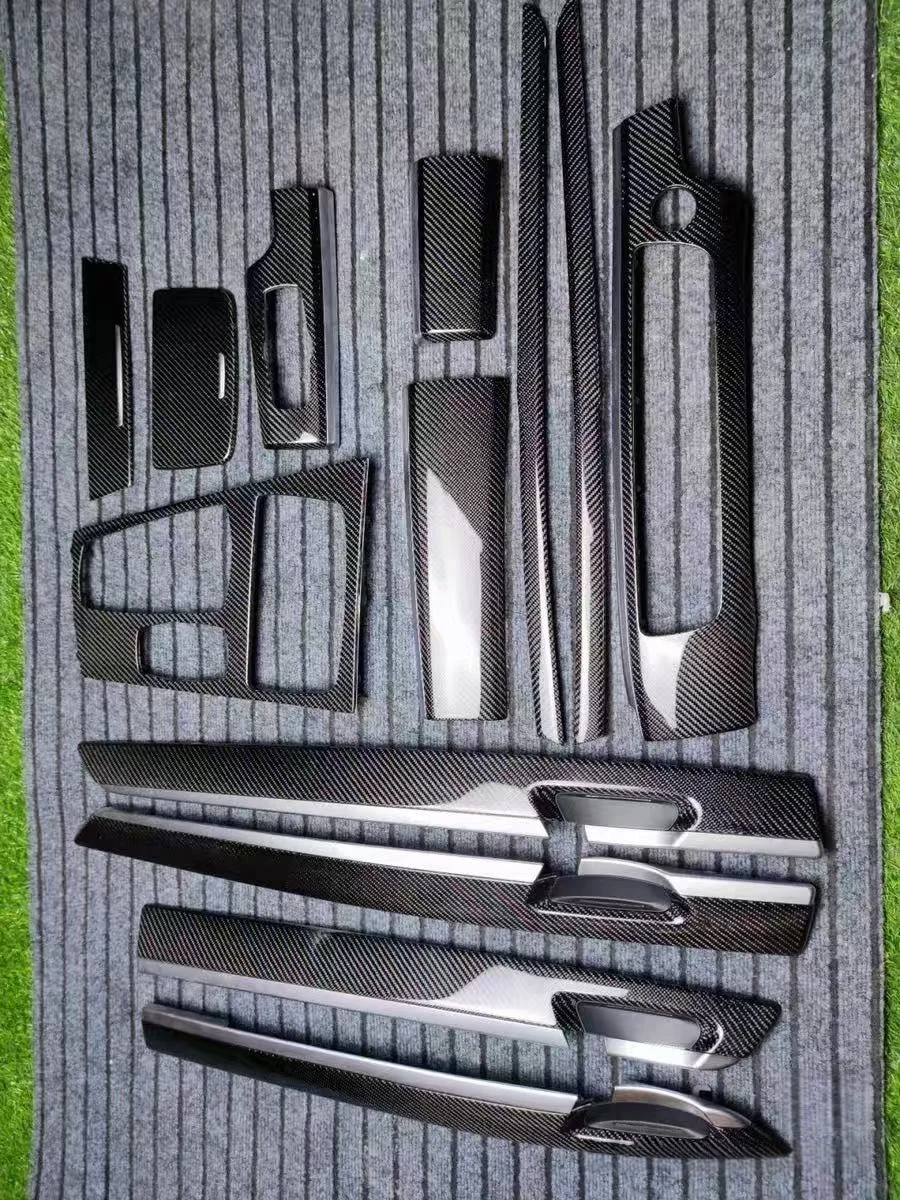 LHD For BMW  7 seires F02 Real Carbon Fiber Car Interior Dashboard Panel Center Console Gear Shift Trim Replacement