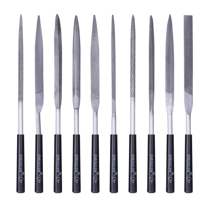 Imagem -02 - Mini Agulha Arquivo Conjunto Faça Você Mesmo Madeira Rasp Arquivo Agulha Jóias Polimento Escultura Diamante Arquivo Handy Ferramentas Cerâmica Artesanato 10 Pcs 140 mm