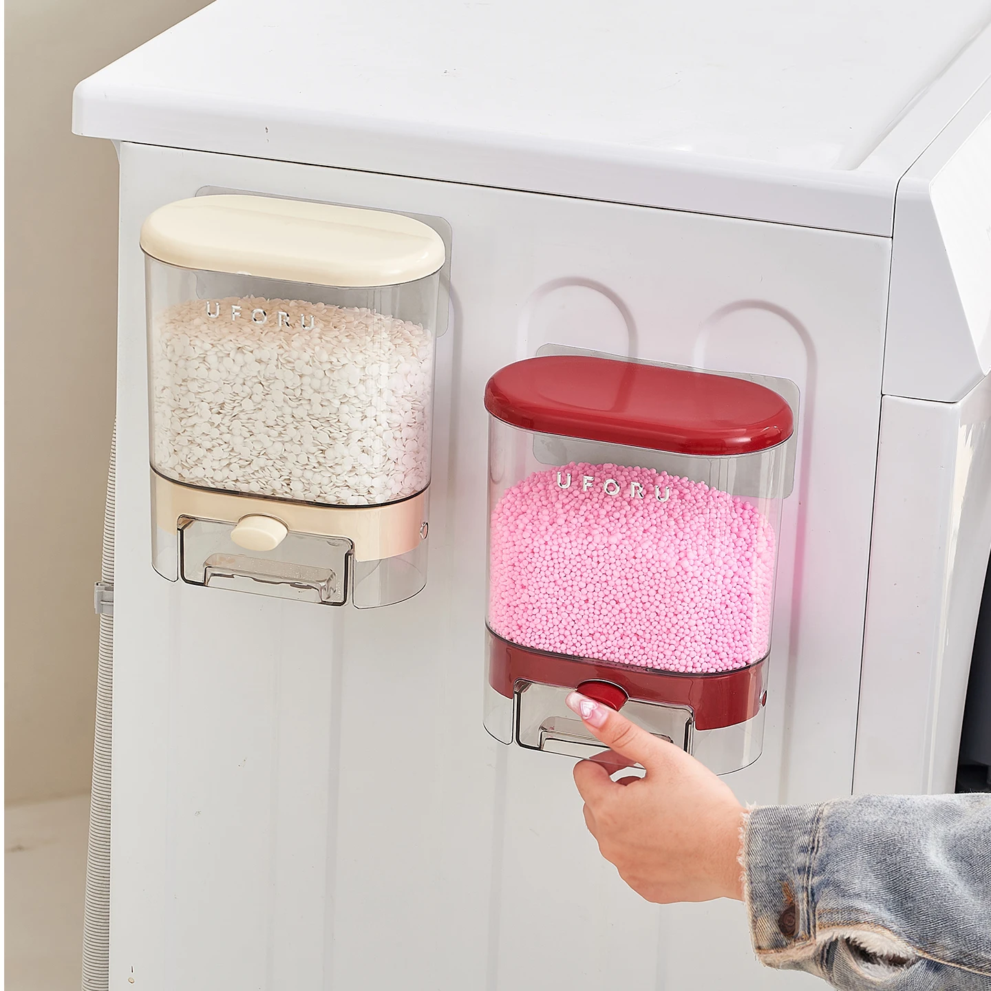 Laundry Detergent Dispenser, Scent Booster Beads Dispenser for Laundry Room Organization, Suitable for Beads, Stain Remover Powd